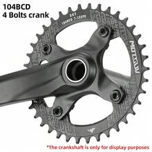 MOTSUV Bicycle 104BCD Crank Narrow Wide Chainring Aluminum Alloy MTB Bike Round 32T 34T 36T 38T Cycling Tooth Chainwheel Parts