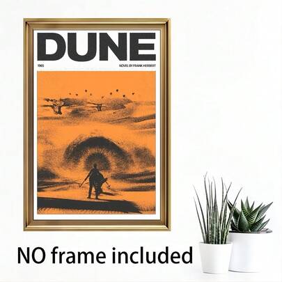 1pc Dune 1965 Novel Frank Herbert Frameless Canvas Art Print, Cloth Material, Vintage Sci-Fi Poster, Home Office Living Room Bedroom Decor, Festival Gift Idea
