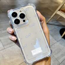 Fundas Para Celular Compatible Con OPPO RENO 7/11/12/05/A78/A79, MotoE15/E13/G14/G24, 13/12/11/16/17/15/14, Galaxy A15/A35/A55/S25/S24/S23, Honor/redmi, TPU Shell De Diseño Con Lazo Azul, Perfectas Para Halloween, San Valentín O Regalos De Navidad - transparente - Ver 1