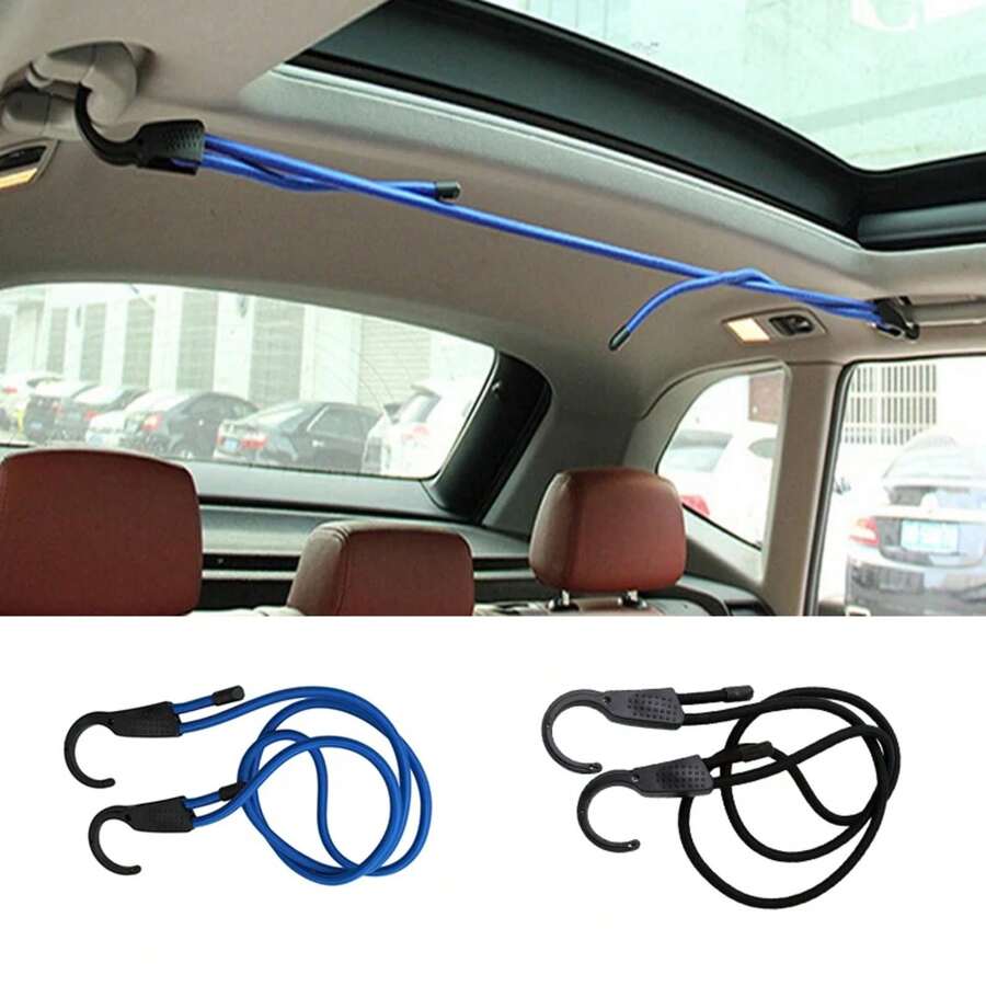車の荷物ロープ 荷物固定ロープ 物干しロープ アウトドアワゴン 室内物干しロープ 自動車アクセサリーツール - ブルー - チェックする 1