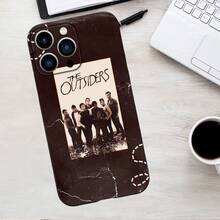 1 Pieza Nueva Funda de Teléfono Creativa Única "The Outsider", Resistente a Impactos y Caídas con Protección de Lente, Compatible con los Modelos  11/12/13/14/15/16 Pro Max, Unisex, Resistente a Impactos y Desgaste - Mezcla de colores - Ver 4