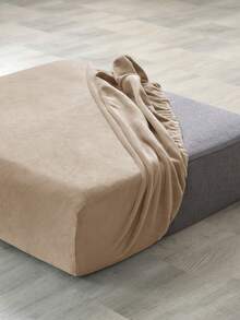 1pc Velvet Sofa Cover Elastic Thicken Anti-Slip Sofa Slipcovers For Living Room Bedroom Outdoor Sofa Protection Pet Stain Prevention 4-Season Sofa Seat Cushion Cover For L-Shaped Single Seat Recliner And 1/2/3/4 Seater Sofas Autumn Home Decor Sofa Throw Cover All Seasons Easy To Install And Remove - 駝色 - 查看 9