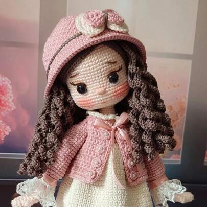 1Set Princess Crochet Kit For Beginners, Beginner Crochet Kit For Adults With Step-By-Step Text Tutorials, Girl DIY Knitting Kit, Cute Funny Spring And Summer Home Decorative Ornaments, Birthday Valentine's Day Halloween And Christmas Gifts