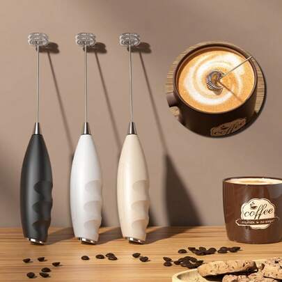 Ny mjölkskummare, kraftfull handhållen mjölkskummare, mini mjölkskummare, kaffeblandare, rostfri kaffe- och dryckesmixer för latte, cappuccino, matcha, varm choklad, bärbar mjölkskummare, sladdlös elektrisk minikaffebryggare