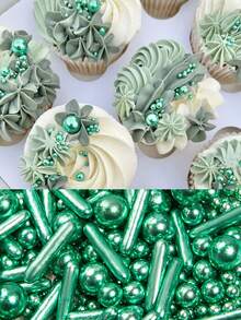 75g/2.6oz Gold Sprinkles Cake Toppers Baking Cake Decorations, Gorgeous Cupcake Decorations, Ice Cream Decorations, Suitable For Holiday Celebrations, Birthday Wedding Party. - Multicolor - View 8