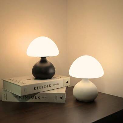 1pc Modern LED Mushroom Design USB Powered 3-Color Dimmable Lamp, Suitable For Living Room, Bedroom, Dining Room, Bar Decoration - Ideal For Halloween And Christmas Mood Lighting