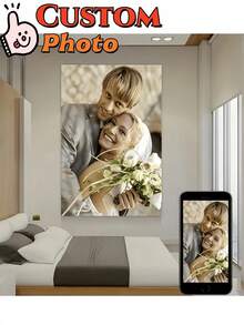 1 Stück personalisiertes Poster mit Ihrem individuellen Foto oder Text, hochwertig Muster, ideal für Zuhause, Büro oder Eventdekoration, einzigartiges Geschenk zu Geburtstag, Weihnachten, Thanksgiving, Halloween und besonderen Anlässen