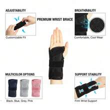 2PCS Wrist Brace For Carpal Tunnel - Night Sleep Support Splints For Right & Left Hand, Adjustable Compression Sleeve & Stabilizer For Men & Women - Multicolor - View 8