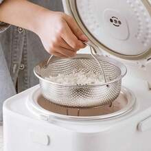 Cesta de vapor de acero inoxidable 304 para alimentos, cesta de vapor para huevos, carne, olla a presión y arroz - Pequeño - Ver 4