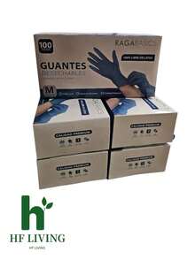 100 Guantes de Nitrilo de Alta Calidad Color Azul, Sin Látex, Sin Polvo, Diseño Ambidiestro, Ajuste Perfecto, Desechables y Resistentes. (Talla S,M,L) - INDIVIDUAL - Ver 2