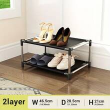 Easy To Assemble Multi-Tier Shoe Rack - Sturdy Compact Design, Suitable For Dorms And Entryways, Includes Metal Tubes, Multipurpose - Multicolor - View 8