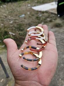 Vintage Chic übertriebene Leopard Muster Creolen für Frauen