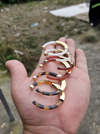 Vintage Chic übertriebene Leopard Muster Creolen für Frauen