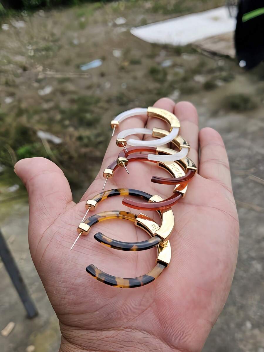 Vintage Chic übertriebene Leopard Muster Creolen für Frauen