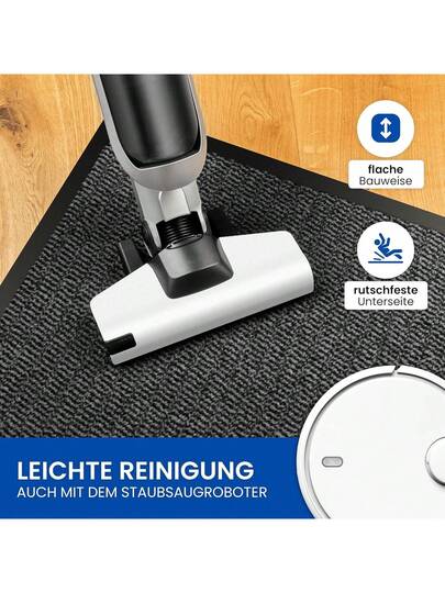 Gentle North High Quality Doormat, Grijs Black, 90x150 Cm, Indoor Outdoor Dirt Trapper Mat, Non Slip, Washable Weatherproof, Entrance Area Runner, Hallway, Thin view 10