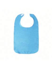可调节成人围兜、防水布质进食围裙、老年人和残疾人进食辅助用品、魔术贴闭合毛巾布围兜、适合养老院居民、进食围兜、老年人可调节围兜、可洗成人围兜、进食大号成人喂食围兜、防水立体防脏食物围兜、口水袋免洗 - 彩色 - 查看 9