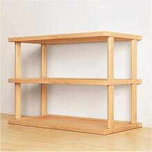 优雅多层竹制鞋架，天然木纹饰面 - 节省空间，易于组装，适用于宿舍、走廊和厨房 - 时尚方形收纳整理架，可存放运动鞋、高跟鞋和细高跟鞋