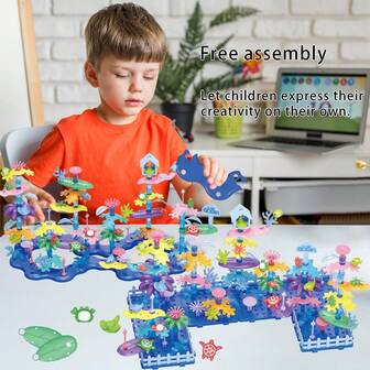 儿童花塞玩具DIY积木花园DIY花塞多种款式可选易插易取多彩搭配提高孩子动手能力