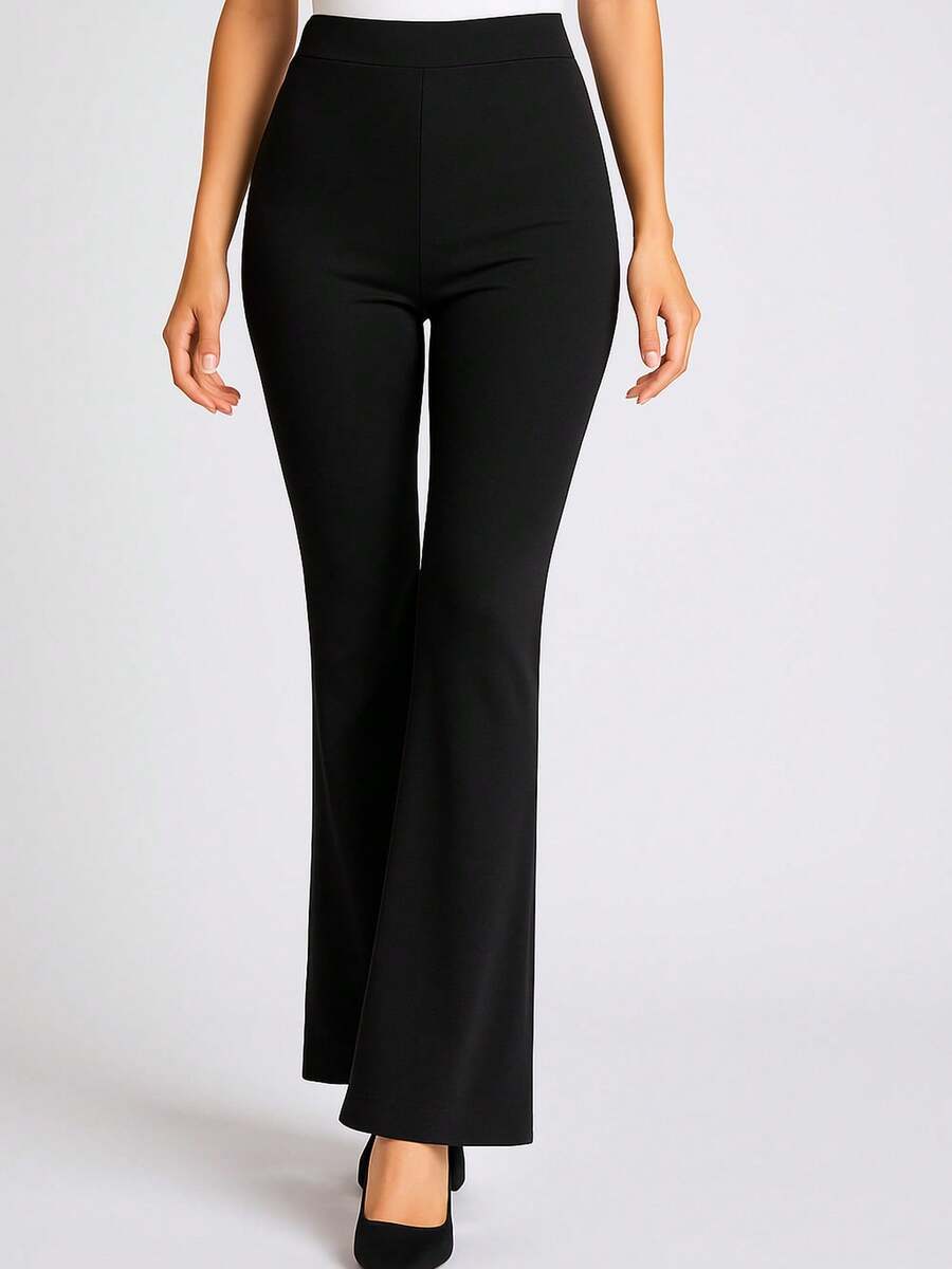 Women's Flared Pants - High Waist, Slim Fit, Work To Weekend, Easy Care, Autumn And Winter Women's Clothing