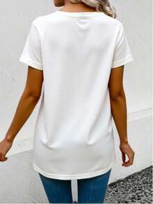 Playera divertida navidad casual mujer estampado-BURRITO SABANERO tuki tuki tuki tuki -tela suave cuello redondo manga corta otoño invierno reunión familiar - Blanco - Ver 4