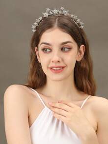 1pc Elegant Fashionable Luxury Star Headband, Princess Headdress Hair Accessory, Crown For Wedding, Party - Nhiều màu - Xem 5
