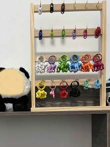 1 pezzo Supporto espositore in legno per gioielli, per bracciali, orecchini, portachiavi, collane