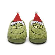 New Christmas Cotton Slippers, Men's And Women's Styles, Couple's Edition, Cozy Plush Slippers For Autumn And WinterInsulation,Galentines,Puppy,Carnival,Decoración Para Fiestas