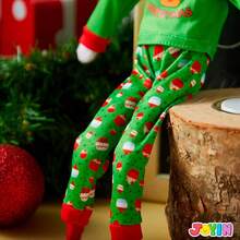 JOYIN 2 Paquetes de Jerseys feos Moda navideña Pijamas, Verde y Rojo, Franela EAFR - Cupcakes y donas - Ver 8