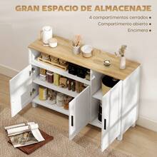 HOMCOM Buffets e aparadores - Branco - Ver 3