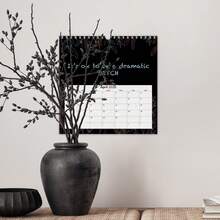 1 calendar de perete inspirațional 2026, decor creativ cu citate sarcastice, planificator lunar, program motivațional de urmărire a noilor obiective, jurnal calendaristic, potrivit ca și cadou de Crăciun sau de Anul Nou pentru familie, prieteni, colegi