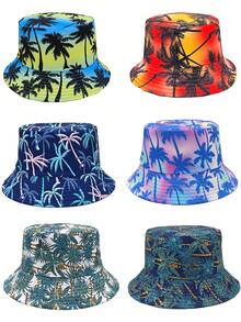 Jamaican Art Style Lightweight Reversible Bucket Hat, Unisex Outdoor Holiday Leisure Sunshade Bucket Hat, Ideal Gift