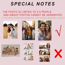 1pc Customized Cartoon Portrait Canvas Painting - Upload Your Photo, Gift For Family, Friends, Couples - Artistic Home Decor, Suitable For Living Room, Bedroom, Office - Unique Birthday And Holiday Gift, Indoor Decoration, Christmas Present - Multicolor - View 9