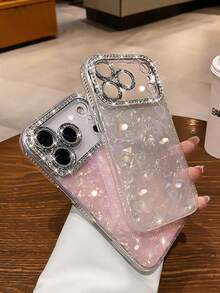 高级水钻粉色爱心亚克力硬壳手机壳,兼容 17 Pro Max/17 Pro/17 Air/17/16 Pro Max/16/16 Pro/16 Plus/15/15 Pro Max/15 Pro/15 Plus/11/12/13/14 Pro Max/11 Pro/11 Pro Max/12 Pro/12 Pro Max/13 Pro/13 Pro Max/7 Plus/14 Pro/14 Pro Max/14 Plus,简约创意设计 - 粉紅色-鐳射愛心 - 查看 4