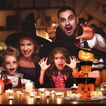 Halloween Party Mehrschichtiger Kürbis Fledermaus Papier Kuchenständer Dessertanordnung