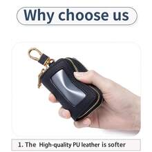 OBCREATOR 双拉链钥匙钱包收纳包，带钥匙扣 - 坚固耐用，金色五金配件，适用于汽车钥匙、家居钥匙、办公钥匙 - 男女通用（黑色/，奢华收纳包），旅行配件，复古设计，结实搭扣，专业配件，钥匙扣，男女通用钥匙包，多功能收纳包，钱包，汽车钥匙包，男女通用钥匙包礼物，钥匙链 - 彩色 - 查看 8