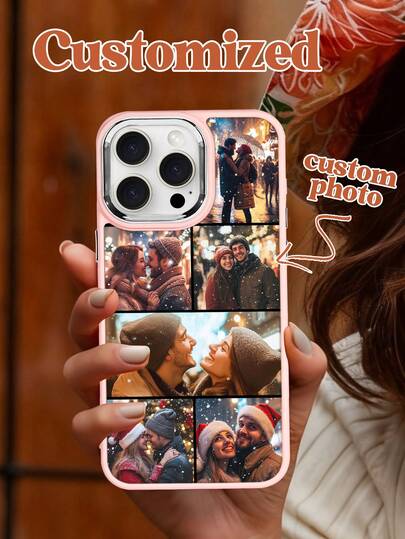 1pc Customized Photo Phone Case Compatible With IPhone 16 Pro Max/17 Pro Max/17 Air/17/15 Pro, S24 Ultra/S25, Suitable For Father, Mother, Couple, Pet, Child, Friend, Ideal Gift For Him, Her, Boyfriend, Girlfriend, Family, Friends, Grandparents, Anniversary, Birthday