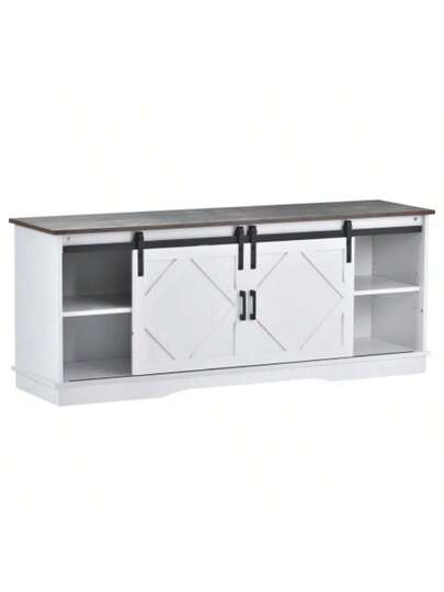 Large TV Schrank St Sideboard Meubel Class Schiebetüren Einstellbare Regale Für Wohnzimmer Esszimmer haus Modernes 150*40*60cm view 3