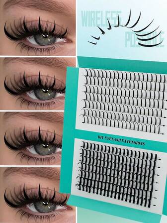 Large Capacity 302 Pcs Russian Eyelash Extension Kit, Lower Lashes, Spike Lashes, Lash Clusters, D-Curl Lash Cluster Kit 10-18mm, DIY Eyelash Extensions, Multi-Style Mixed Lash Clusters, Spike Lashes, Individual Lash Clusters, Various Natural Looks Spike60D/80D/100D, Reusable Individual Segment Lashes, Lightweight Ultra-Soft, DIY Eyelash Extensions, Home Use, Lash Clusters, Individual Lashes, False Eyelashes