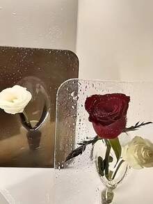 现代亚克力花瓶 - 透明长方形花瓶，创意相框设计 - 家居办公室桌面装饰配件，理想的复活节礼物（1个，不含鲜花）家居装饰花瓶