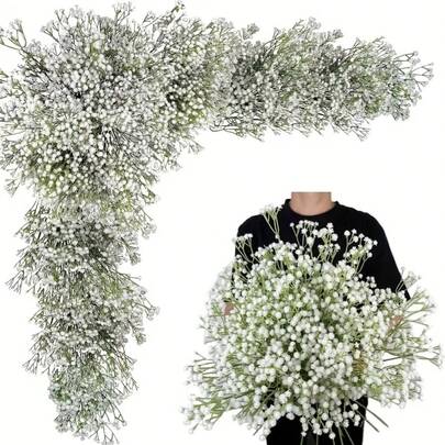 Buquê de flores artificiais com hastes, buquê de flores soltas de alta qualidade, resistente à oxidação, com hastes, flores artificiais com toque realista, buquê de decoração para casa e escritório, decoração de centro de flores artificiais, decoração de jardim externo, decoração de festa de aniversário de casamento