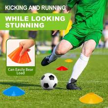 Set Of 2550 - Agility Soccer Cones With Carry Bag And Cones TrainingFootball, Basketball, Coaching, Agility Cones Indoor And Outdoor Games - E-25 Pack Multicolor - View 6