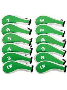 1pc Fashionable Numbered Print Golf Club Head Cover With Zipper, Golf Club Head Guard, Golf Accessories, Golf Club Cover, Head Guard - Multicolor - View 11