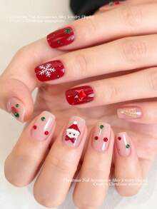 Multi-Size Nail Art Rhinestones, Alloy Material Christmas Pattern Sequins Nail Charms, DIY Manicure Decorations Accessories Nail Gems Nail Supplies Nails Nail Charms