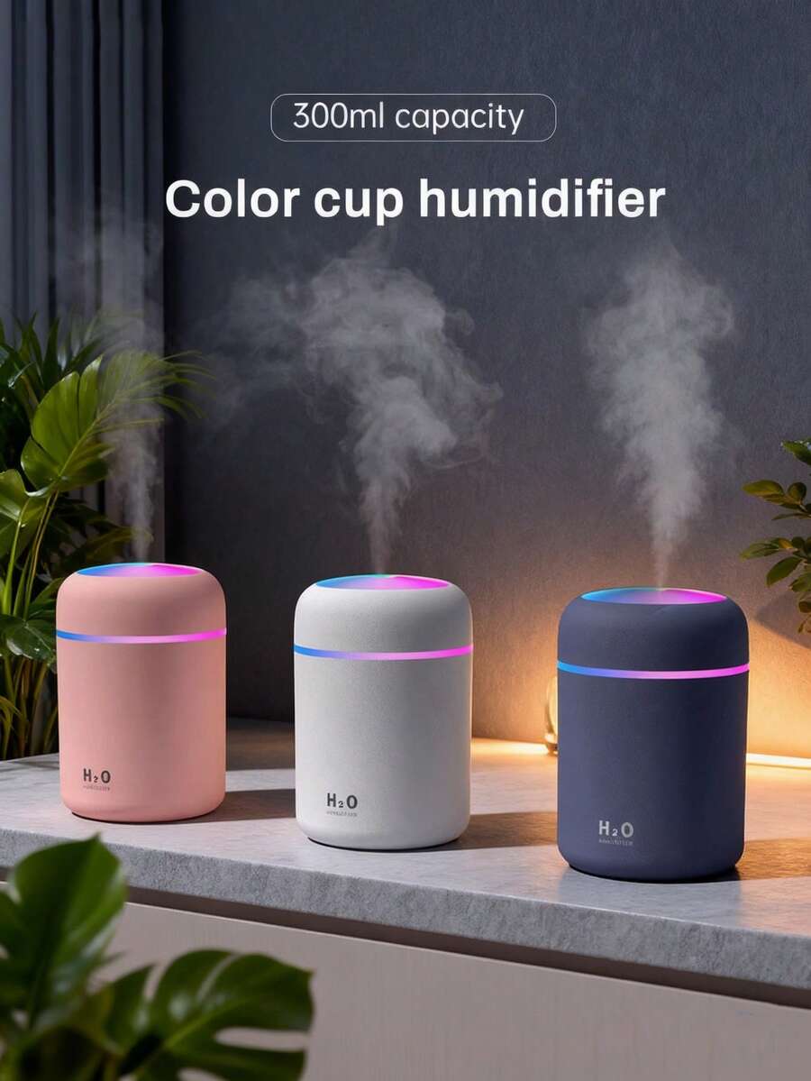 1. Humidificador colorido, difusor de aromas, luz de ambiente con cambio de color LED, lámpara decorativa, difusor de aceites esenciales, adecuado para clima seco y húmedo, agregar aceites esenciales ayuda a relajarse y dormir, aplicable para dormitorio y oficina, humidificador de atomización ultrasónica