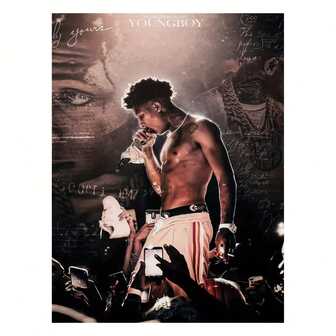 Póster de lienzo de música YOUNGBOY - Arte de pared sin marco para decoración del hogar, dormitorio, sala de estar, oficina, salón, cafetería, hotel - Regalo perfecto para familiares y amigos