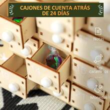 HOMCOM Calendários do Advento - Caqui - Ver 3