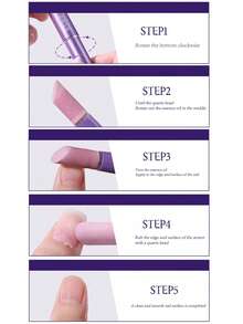 三合一指甲护理精华笔 - 专业指甲及角质层强化笔，旋转式角质层推棒指甲油笔，指甲护理笔，指甲抛光笔，适用于倒刺、干燥和受损指甲，滋润强韧日常指甲护理，360°旋转出液节省空间（1/2/3支装） - 紫色 - 查看 8