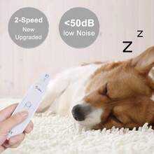 USB Rechargeable Electric Pet Nail Grinder, Quiet 2-Speed Dog Cat Nail Trimmer With Diamond Sanding Wheel, Strong Motor For Small Medium Large Pets Grooming - White - View 7