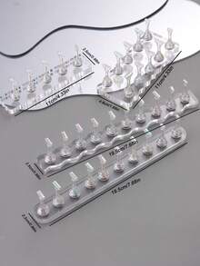 Nail Art Practice Tray,4 Styles Acrylic Aurora Magnetic Nail Holder False Nail Tip Nail Art Practice Whit 5/10 Stands + 1 Base Holder Premium Showing Shelf Nail Art Display Salon DIY Manicure,Suitable For Beginners And Professionals - Multicolor - View 3