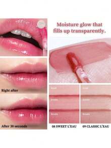 Bbia L'EAU TINT 02 FLEURH Lip Gloss, Creates Moisturized Glossy Lips, Plump & Radiant, Smooth & Comfortable Texture, Lightweight & Non-Sticky, Nourishing Care For Lips, Perfect Gift For Friends & Family, Korean Makeup, 4.5g/0.158oz